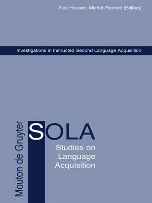 cover image of Investigations in Instructed Second Language Acquisition
